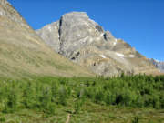 Mt. Drysdale is the N. flank of Wolverine Pass