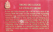 Plaque at Skoki Lodge